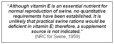 Importance of form and source of vitamin E for swine - Image 1