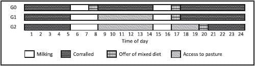Use of mixed rations wit hdifferent access time to pastureland on productive responses of early lactation Holstein cows - Image 1