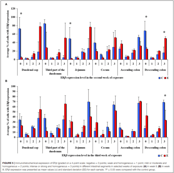 The Effect of 42-Day Exposure to a Low Deoxynivalenol Dose on the Immunohistochemical Expression of Intestinal ERs and the Activation of CYP1A1 and GSTP1 Genes in the Large Intestine of Pre-pubertal Gilts - Image 6