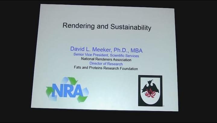 Rendering and Sustainability conference at IPPE 2015. D. Meeker (National Renderers Association)