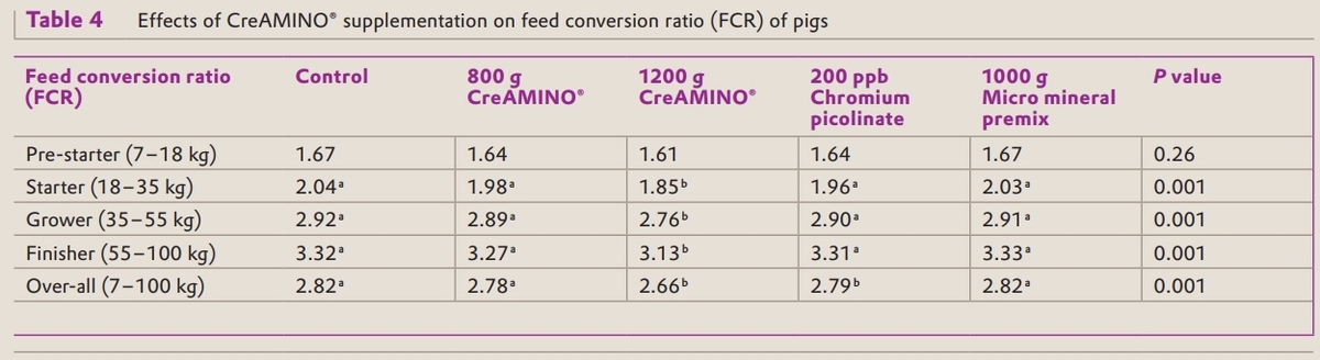 CreAMINO® supplementation improves growth performance and lean meat yield of pigs - Image 4