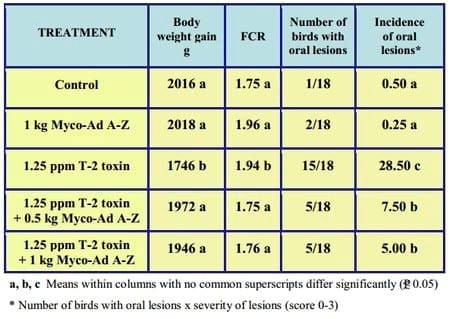 Low Dosage Efficacy of a Commercial Purified Phylosilicate to Reduce the Toxicity of T-2 Toxin in Broilers - Image 1