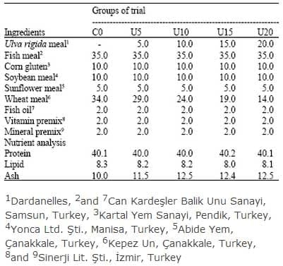 Use of Ulva rigida on the Growth, Feed Intake and Body Composition of Common Carp, Cyprinus carpio L. - Image 2