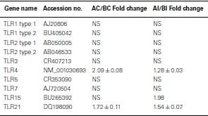 Gene expression analysis of Toll-like receptor pathways in heterophils from genetic chicken lines that differ in their susceptibility to Salmonella enteritidis - Image 3