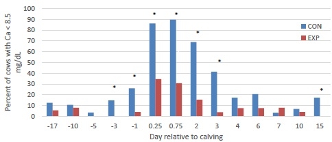A new trial at Cornell University shows low subclinical hypocalcemia levels in dairy cows supplemented with a calcium binder - Image 2