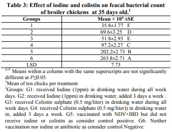 Do Iodine and Colistin in broiler’s drinking water affect immune competence and performance? - Image 3