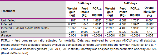 Bacillus subtilis DSM 32315 (GutCare®) restores microbiota composition an promote performance in broilers under necrotic enteritis infection - Image 1