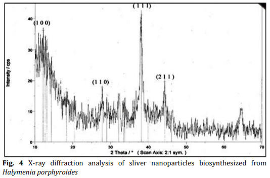 Biosynthesis and Characterization of Silver Nanoparticles from Marine Macroscopic Red Seaweed Halymenia porphyroides Boergesen (Crypton) - Image 5