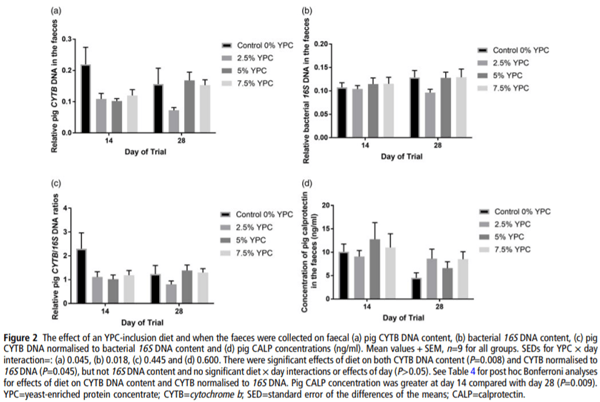 The association between faecal host DNA or faecal calprotectin and feed efficiency in pigs fed yeast-enriched protein concentrate - Image 6