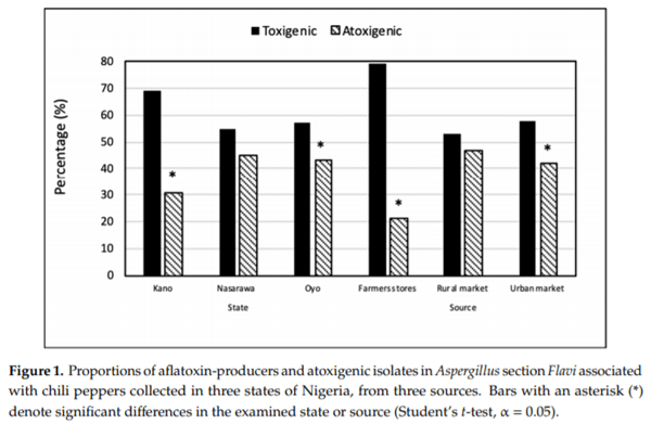 Aflatoxin in Chili Peppers in Nigeria: Extent of Contamination and Control Using Atoxigenic Aspergillus flavus Genotypes as Biocontrol Agents - Image 3