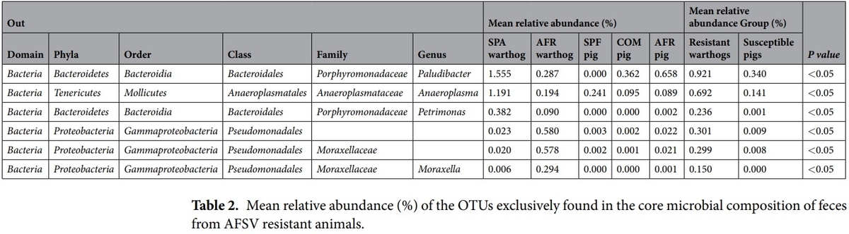 Comparative analysis of the fecal microbiota from different species of domesticated and wild suids - Image 1