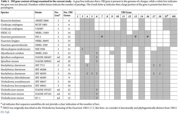 Evolution of structural diversity of trichothecenes, a family of toxins produced by plant pathogenic and entomopathogenic fungi - Image 6