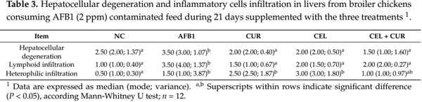 Evaluation of Cellulosic Polymers and Curcumin to Reduce Aflatoxin B1 Toxic Effects on Performance, Biochemical, and Immunological Parameters of Broiler Chickens - Image 3