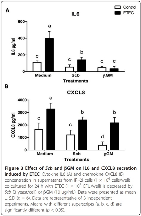 Effect of Saccharomyces cerevisiae var. Boulardii and b-galactomannan oligosaccharide on porcine intestinal epithelial and dendritic cells challenged in vitro with Escherichia coli F4 (K88) - Image 6