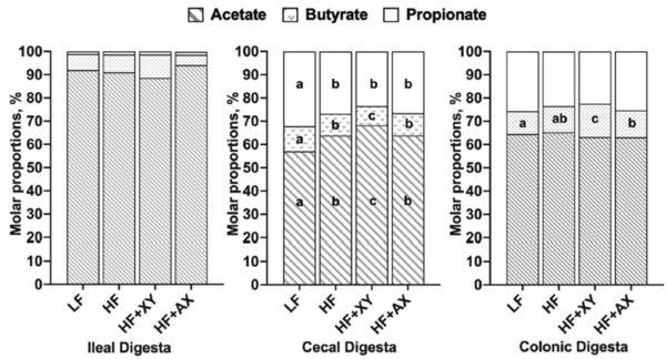 The influence of xylanase on the fermentability, digestibility, and physicochemical properties of insoluble corn-based fiber along the gastrointestinal tract of growing pigs - Image 1
