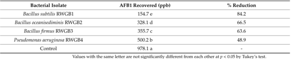 Rice Weevil (Sitophilus oryzae L.) Gut Bacteria Inhibit Growth of Aspergillus flavus and Degrade Aflatoxin B1 - Image 3