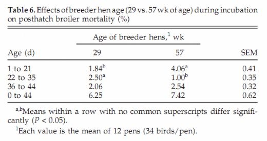 Influence of Egg Shell Embryonic Incubation Temperature and Broiler Breeder Flock Ageon Posthatch Growth Performance and Carcass Characteristics - Image 6