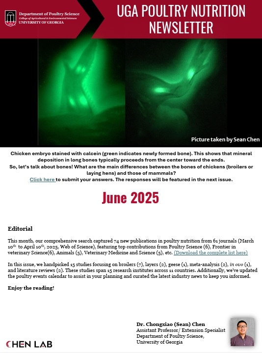 UGA Poultry Nutrition Newsletter - June 2025 - Image 1