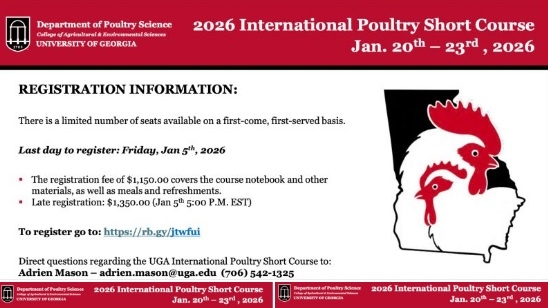 2026 International Poultry Short Course - University of Georgia - Image 1