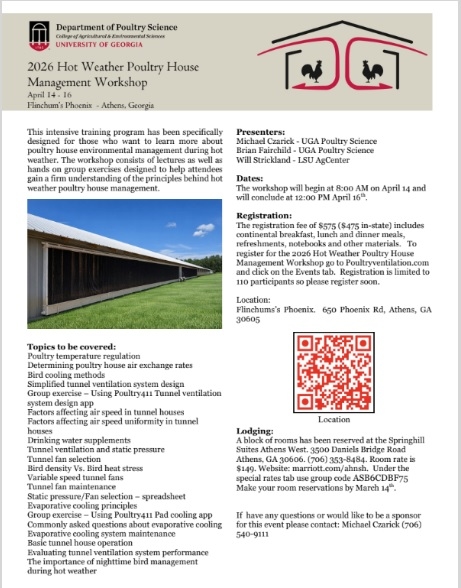 2026 Hot Weather Poultry House Management Workshop - Image 2