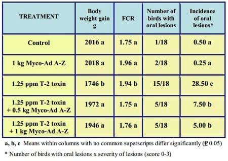 Low Dosage Efficacy of a Commercial Purified Phylosilicate to Reduce the Toxicity of T-2 Toxin in Broilers - Image 1