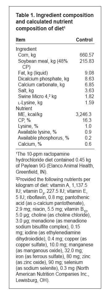 Ractopamine (Paylean) Response in Heavy-Weight Finishing Pigs - Image 1