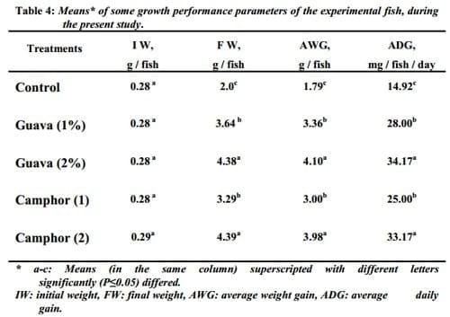 Possibility of Using Dried Leaves of Guava and Camphor Trees in Tilapia Diets - Image 4