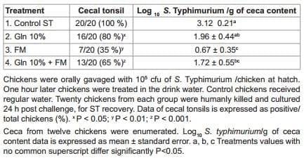 Effect of Glutamine Supplementation Associated with Probiotics on Salmonella Typhimurium and Nitric Oxide or Glutamine with Perinatal Supplement on Growth Performance and Intestinal Morphology in Broiler Chickens - Image 2