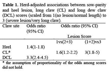 Claw lesions in individually and loose housed sows in Greek swine farms - Image 1