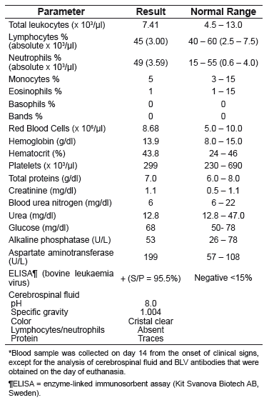 Posterior paralysis in a Holstein cow with Enzootic Bovine Leukosis¤ - Image 1