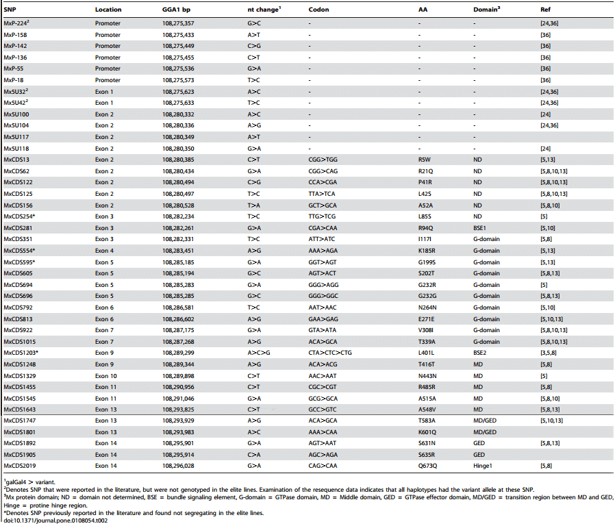 Genetic Variation within the Mx Gene of Commercially Selected Chicken Lines Reveals Multiple Haplotypes, Recombination and a Protein under Selection Pressure - Image 2