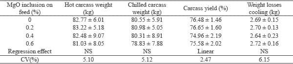 Magnesium supplementation in swine finishing stage: performance, carcass characteristics and meat quality - Image 4