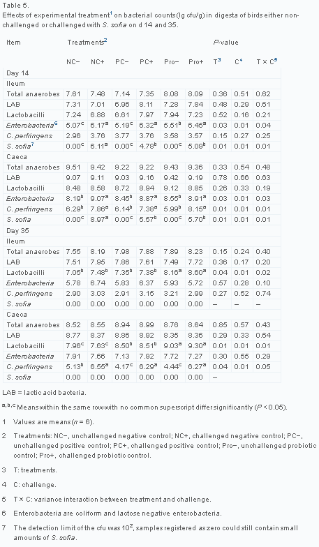 Use of Lactobacillus johnsonii in broilers challenged with Salmonella sofia - Image 7