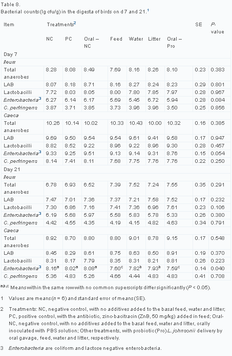 Delivery routes for probiotics: Effects on broiler performance, intestinal morphology and gut microflora - Image 8