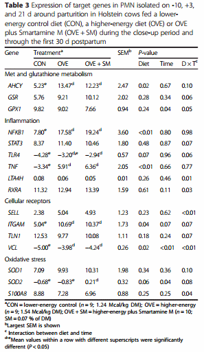 Peripartal rumen-protected methionine supplementation to higher energy diets elicits positive effects on blood neutrophil gene networks, performance and liver lipid content in dairy cows - Image 7
