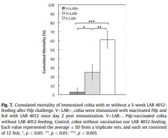 Diet supplementation of Pediococcus pentosaceus in cobia (Rachycentron canadum) enhances growth rate, respiratory burst and resistance against photobacteriosis - Image 7