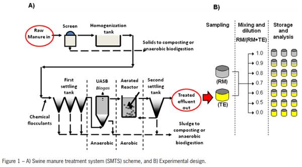 Nitrogen removal from swine wastewater by combining treated effluent with raw manure - Image 2