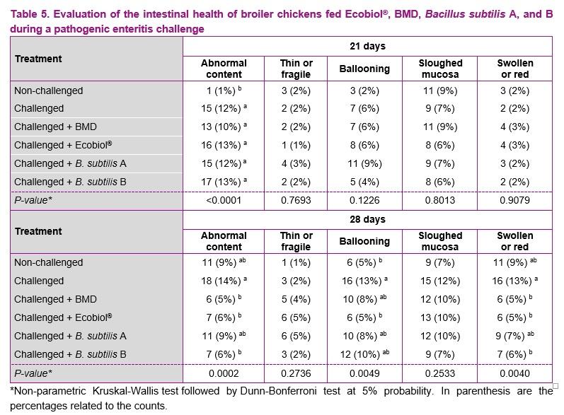 Bacillus amyloliquefaciens CECT 5940 (Ecobiol®) go beyond performance in broilers under enteric pathogen challenge compared to antibiotic growth promoter and other commercially available probiotics - Image 5