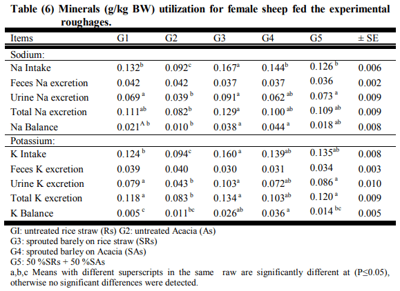 Sprouted Barley Grains on Rice Straw and Acacia Saligna and its Effect on Performance of Growing Barki Lambs in Sinai - Image 8