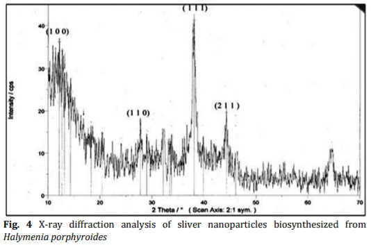 Biosynthesis and Characterization of Silver Nanoparticles from Marine Macroscopic Red Seaweed Halymenia porphyroides Boergesen (Crypton) - Image 5