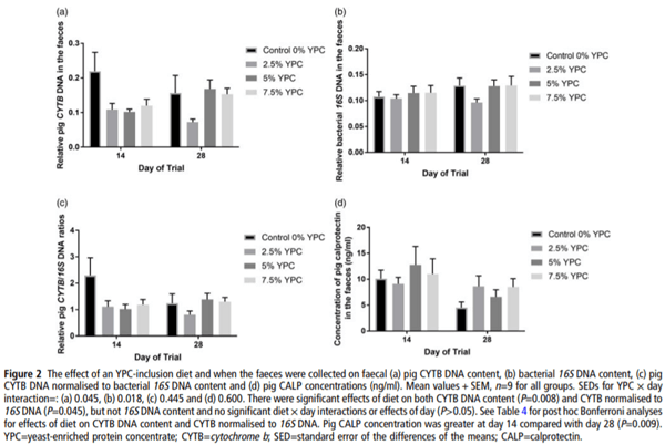 The association between faecal host DNA or faecal calprotectin and feed efficiency in pigs fed yeast-enriched protein concentrate - Image 6
