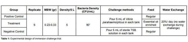Efficacy of natural herbal formulation against acute hepatopancreatic necrosis disease (AHPND) causing Vibrio parahaemolyticus in penaeus vannamei - Image 1