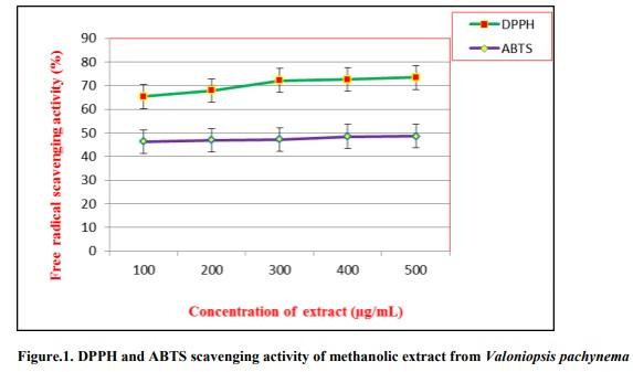 Free radical scavenging activity of methanolic extract of green alga Valoniopsis pachynema - Image 3