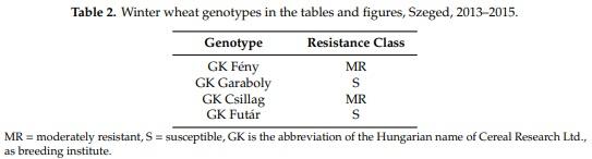 Methodical Considerations and Resistance Evaluation against F. graminearum and F. culmorum Head Blight in Wheat. The Influence of Mixture of Isolates on Aggressiveness and Resistance Expression - Image 1