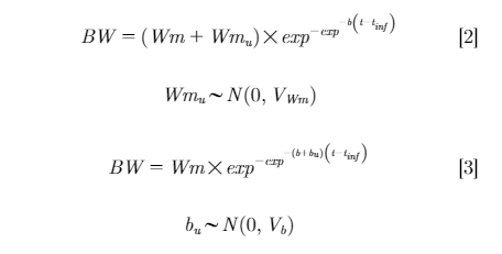 Improving a nonlinear Gompertz growth model using bird-specific random coefficients in two heritage chicken lines - Image 2