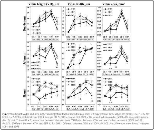 Dietary spray-dried plasma improves intestinal morphology of mated female mice under stress condition - Image 2