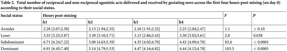 Social status and previous experience in the group as predictors of welfare of sows housed in large semi-static groups - Image 3