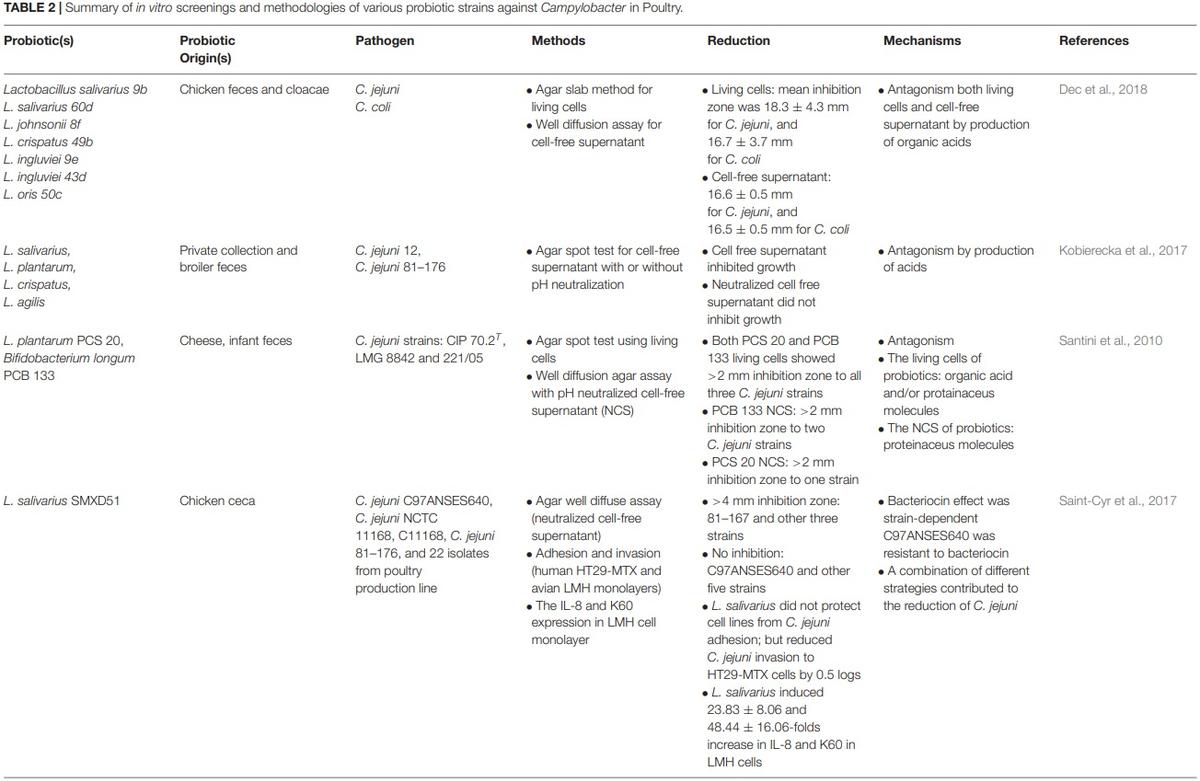 Current Perspectives and Potential of Probiotics to Limit Foodborne Campylobacter in Poultry - Image 5