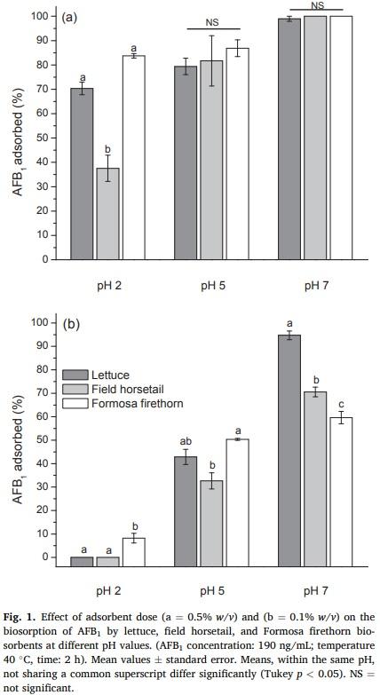 Ability of low contents of biosorbents to bind the food carcinogen aflatoxin B1 in vitro - Image 1