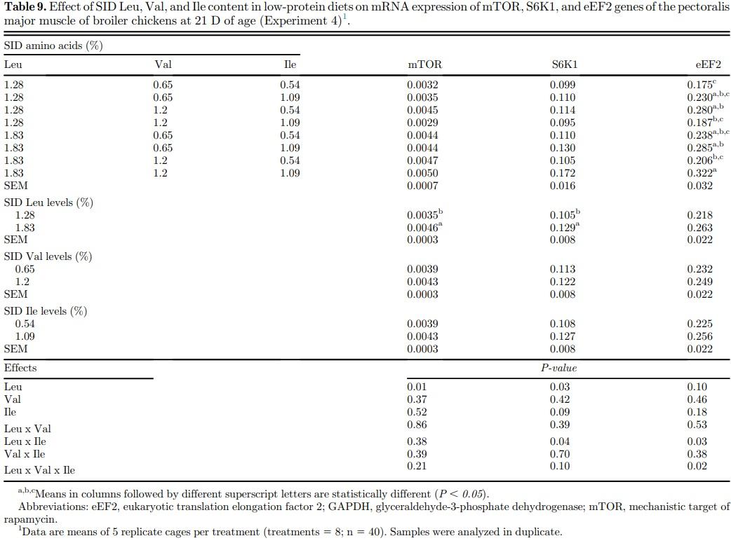 High leucine levels affecting valine and isoleucine recommendations in low-protein diets for broiler chickens - Image 3